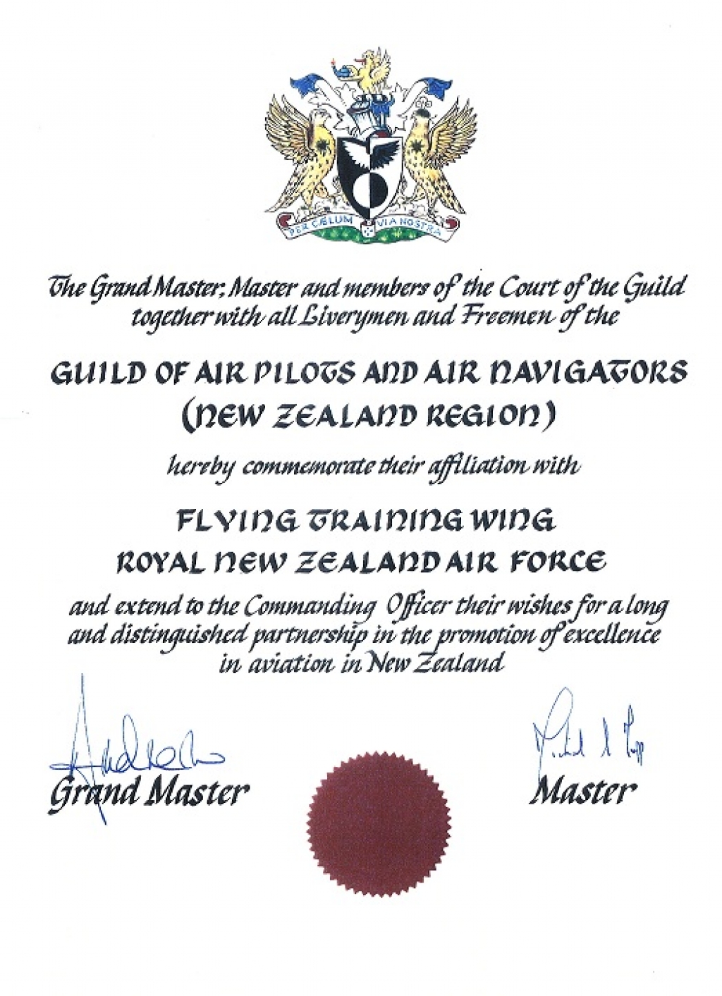 Affiliation-certificate